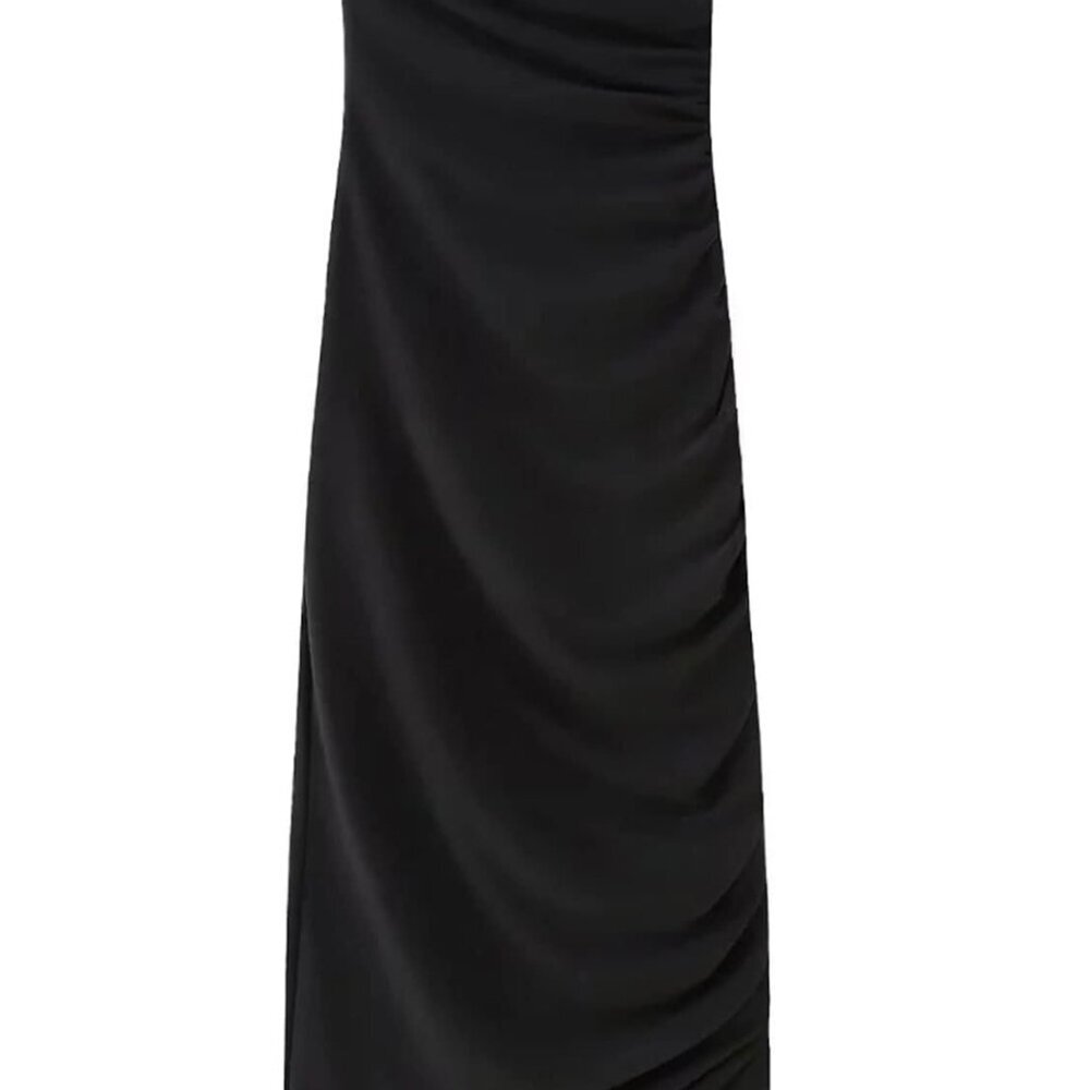 ZARA DRAPED MIDI DRESS NWT - Picture 10 of 11
